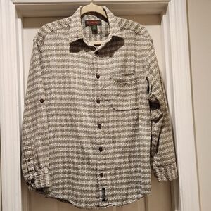 Flyshaker the pucker long sleeve button up Men's Size Large 100% Cotton